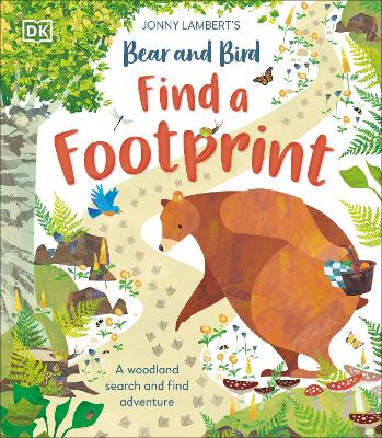 Jonny Lambert’s Bear and Bird: Find a Footprint: A Woodland Search and Find Adventure bookcover